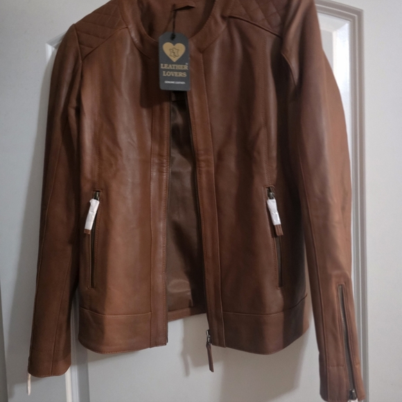 Women's Leather Lovers Genuine Leather Jacket . NWT Size Small - Picture 3 of 8